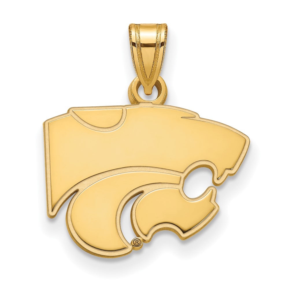 14K Yellow Gold Logoart Kansas State University Wildcat Small Pendant