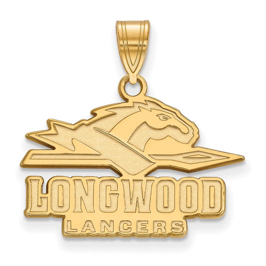 10K Yellow Gold Logoart Longwood University Lancers Medium Pendant