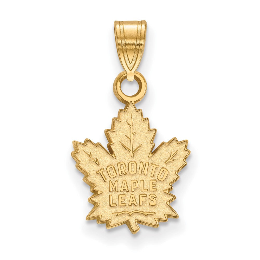 Gold Plated Sterling Silver Nhl Logoart Toronto Maple Leafs Small Pendant