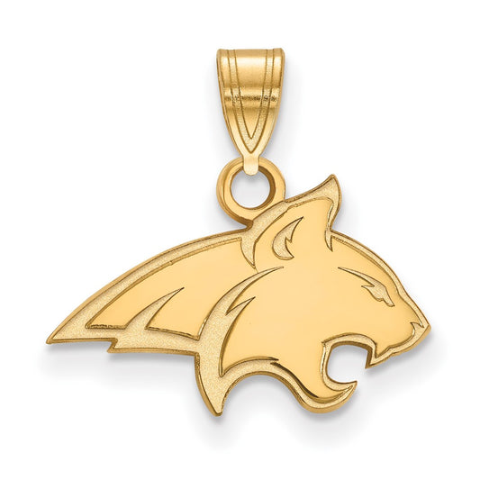 14K Yellow Gold Logoart Montana State University Bobcat Small Pendant