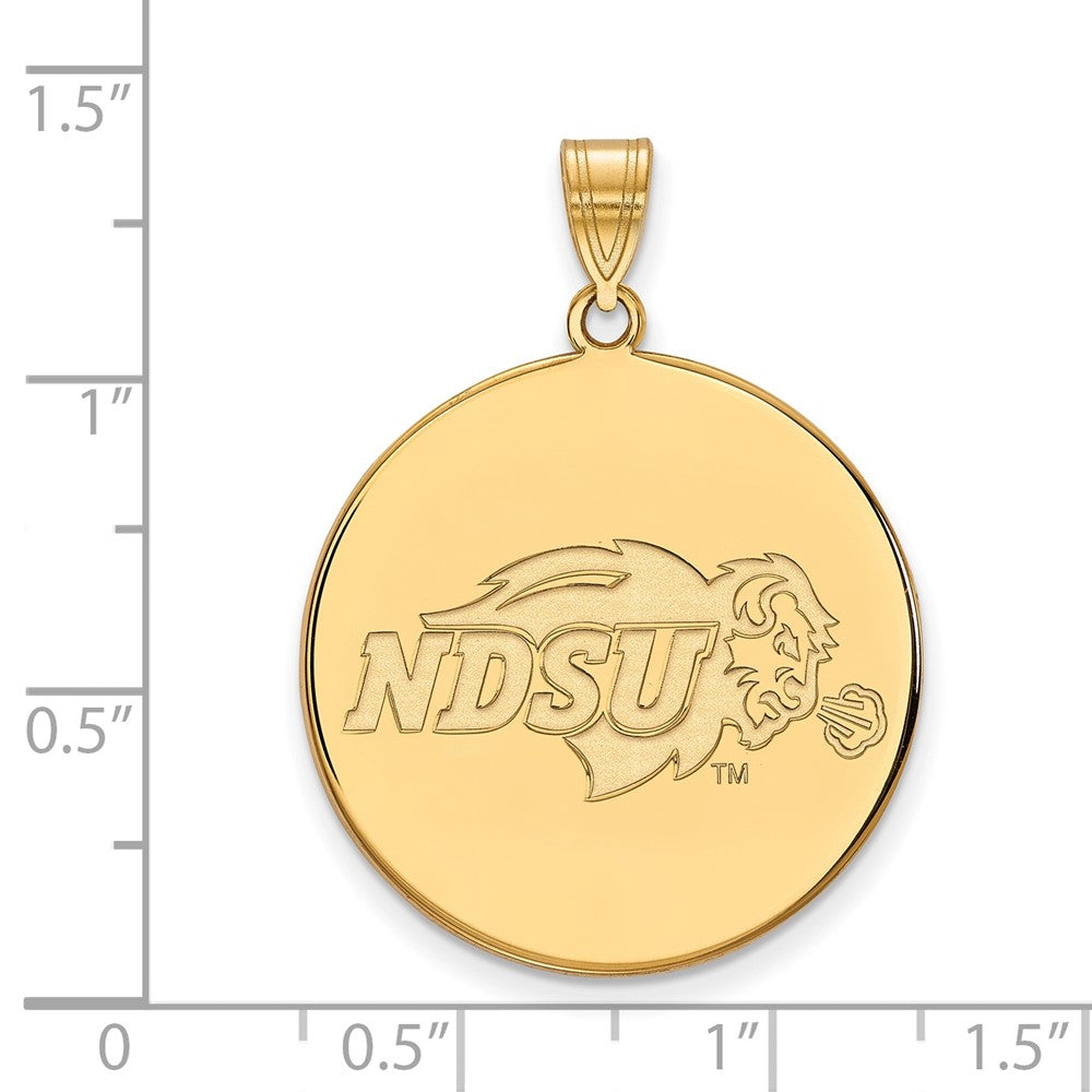10K Yellow Gold Logoart North Dakota State University Extra Large Disc Pendant