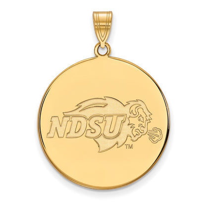 14K Yellow Gold Logoart North Dakota State University Extra Large Disc Pendant