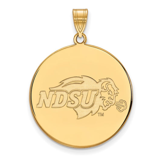 10K Yellow Gold Logoart North Dakota State University Extra Large Disc Pendant