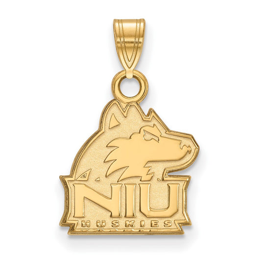 10K Yellow Gold Logoart Northern Illinois University N I U Huskies Small Pendant