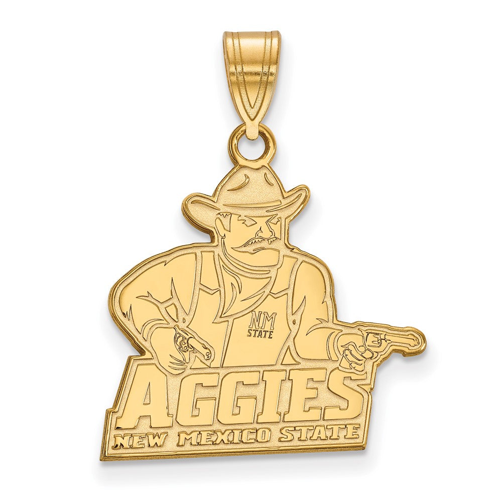 10K Yellow Gold Logoart New Mexico State University Aggies Large Pendant
