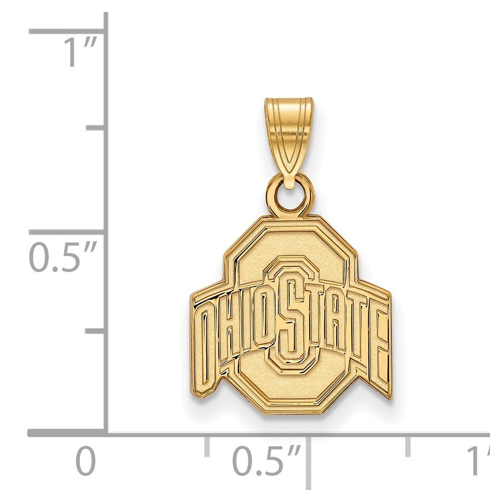 10K Yellow Gold Logoart The Ohio State University Small Pendant
