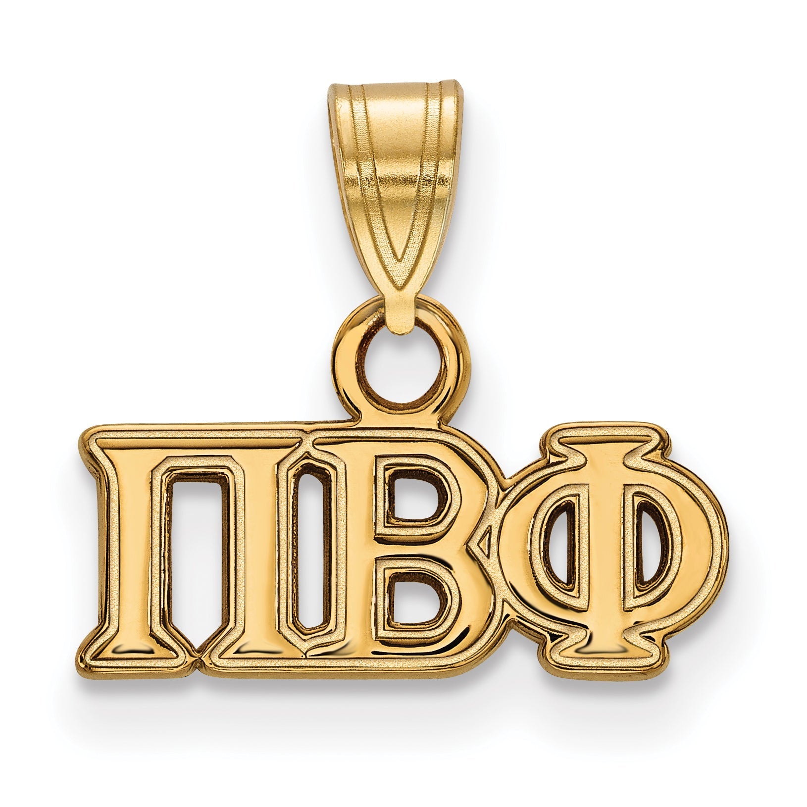 Gold Plated Sterling Silver Logoart Pi Beta Phi Sorority Greek Letters Small Pendant