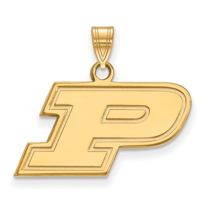 14K Yellow Gold Logoart Purdue University Letter P Small Pendant