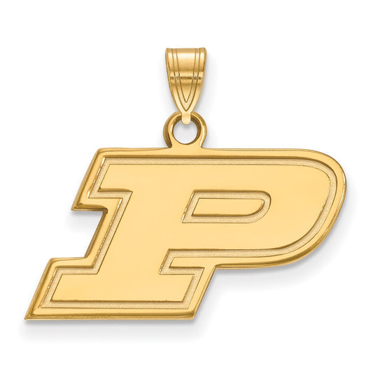 Gold Plated Sterling Silver Logoart Purdue University Letter P Small Pendant
