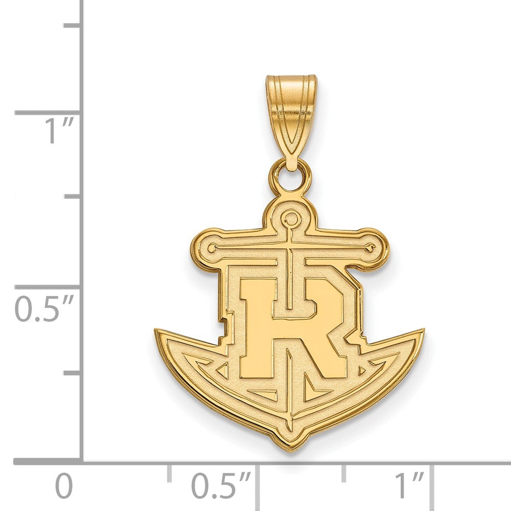10K Yellow Gold Logoart Rollins College Anchor Large Pendant