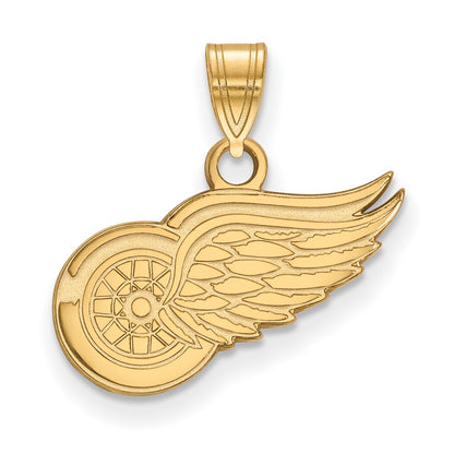 14K Yellow Gold Nhl Logoart Detroit Red Wings Small Pendant