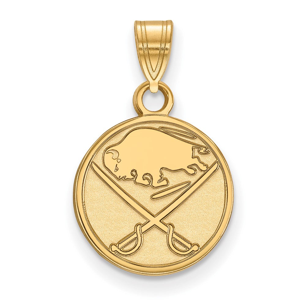 Gold Plated Sterling Silver Nhl Logoart Buffalo Sabres Small Pendant