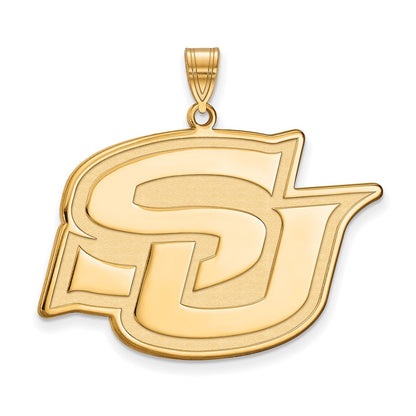 14K Yellow Gold Logoart Southern University Jaguars Extra Large Pendant