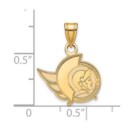 10K Yellow Gold Nhl Logoart Ottawa Senators Small Pendant