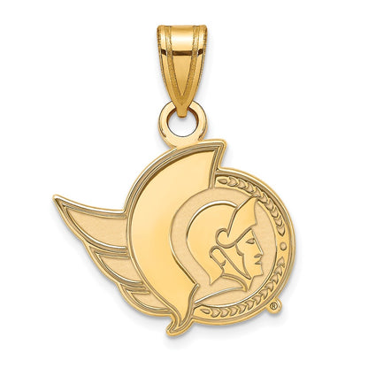 10K Yellow Gold Nhl Logoart Ottawa Senators Small Pendant