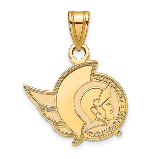 14K Yellow Gold Nhl Logoart Ottawa Senators Small Pendant