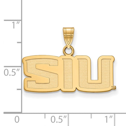 14K Yellow Gold Logoart Southern Illinois University S I U Small Pendant