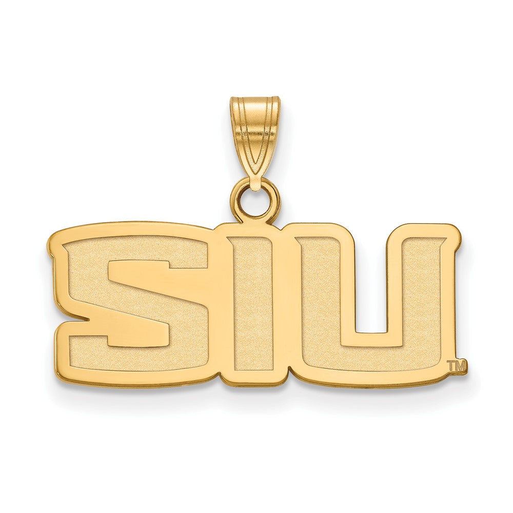 Gold Plated Sterling Silver Logoart Southern Illinois University S I U Small Pendant