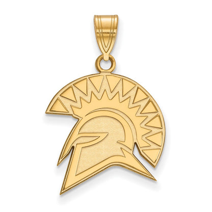 10K Yellow Gold Logoart San Jose State University Spartan Large Pendant