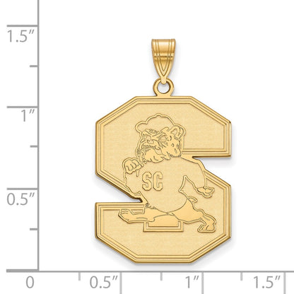 14K Yellow Gold Logoart South Carolina State University Extra Large Pendant