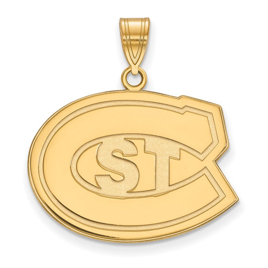 Gold Plated Sterling Silver Logoart St. Cloud State University Large Pendant