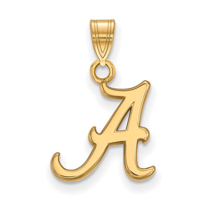 10K Yellow Gold Logoart University Of Alabama Letter A Small Pendant