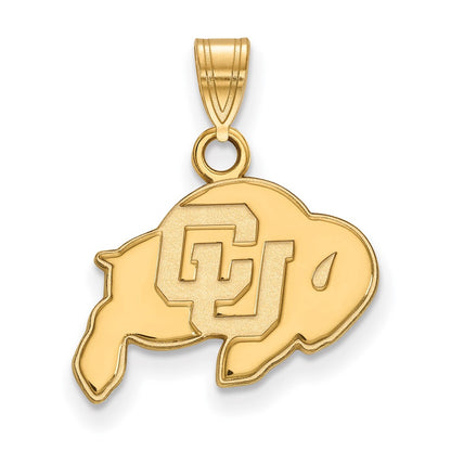 14K Yellow Gold Logoart University Of Colorado Buffalo Small Pendant