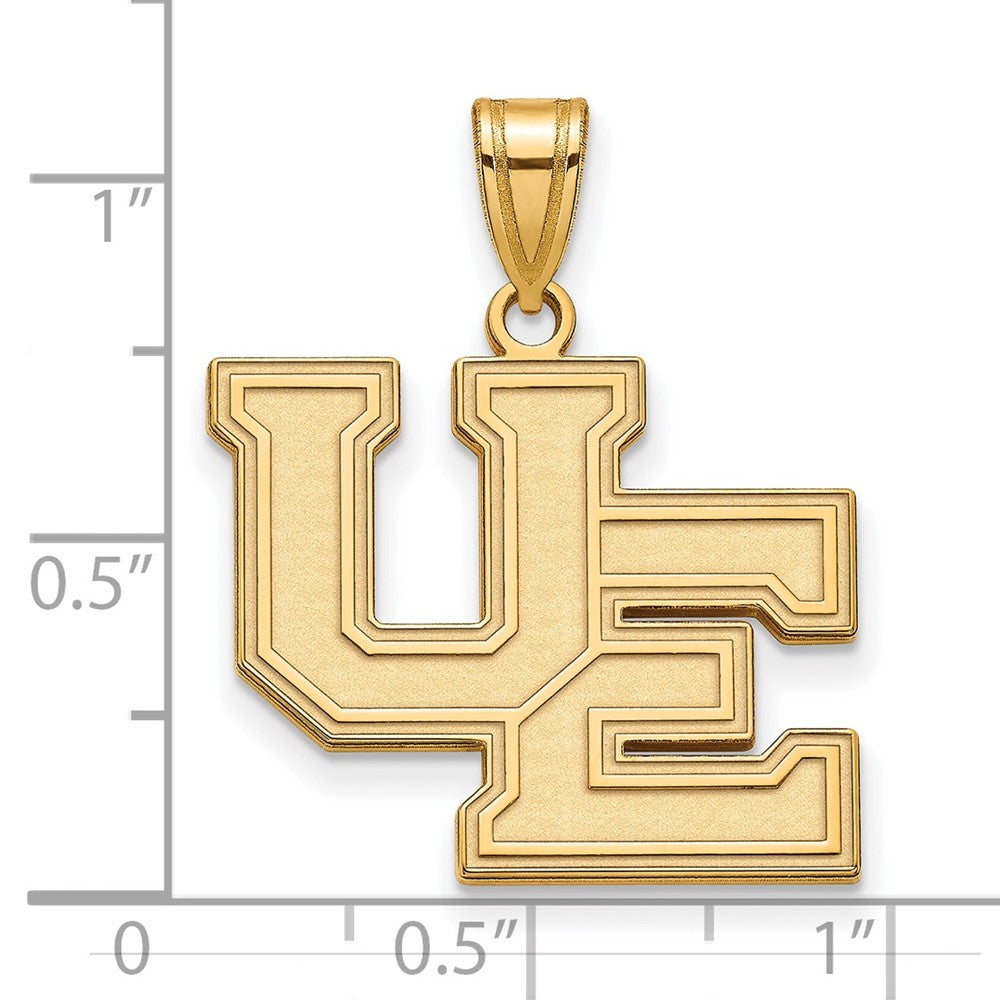 10K Yellow Gold Logoart University Of Evansville Purple Aces Large Pendant