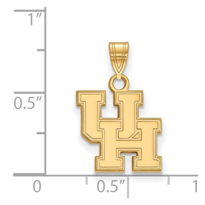 10K Yellow Gold Logoart University Of Houston U H Small Pendant