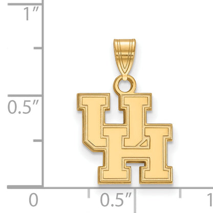 Gold Plated Sterling Silver Logoart University Of Houston U H Small Pendant