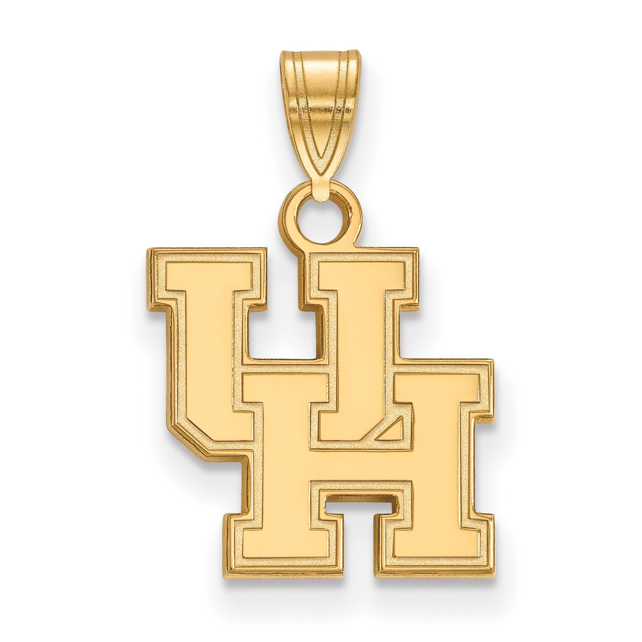Gold Plated Sterling Silver Logoart University Of Houston U H Small Pendant