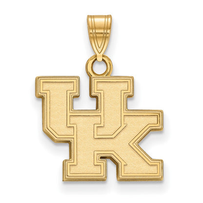 14K Yellow Gold Logoart University Of Kentucky U K Small Pendant