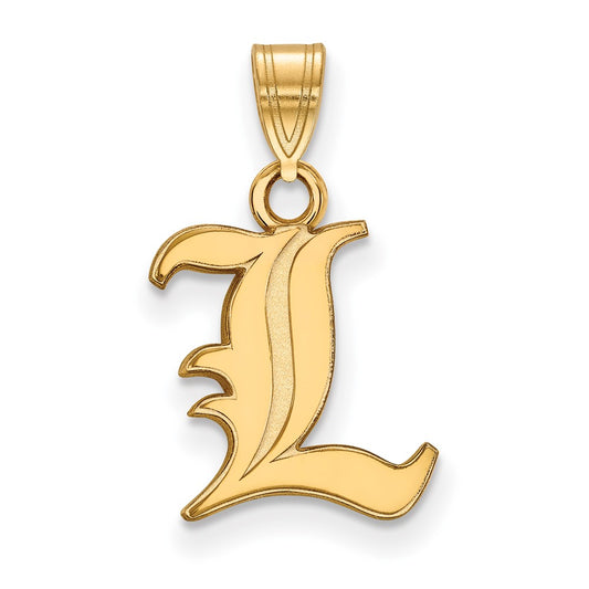 14K Yellow Gold Logoart University Of Louisville Letter L Small Pendant
