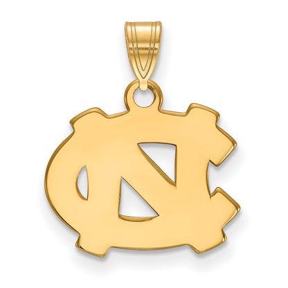 Gold Plated Sterling Silver Logoart University Of North Carolina N C Small Pendant