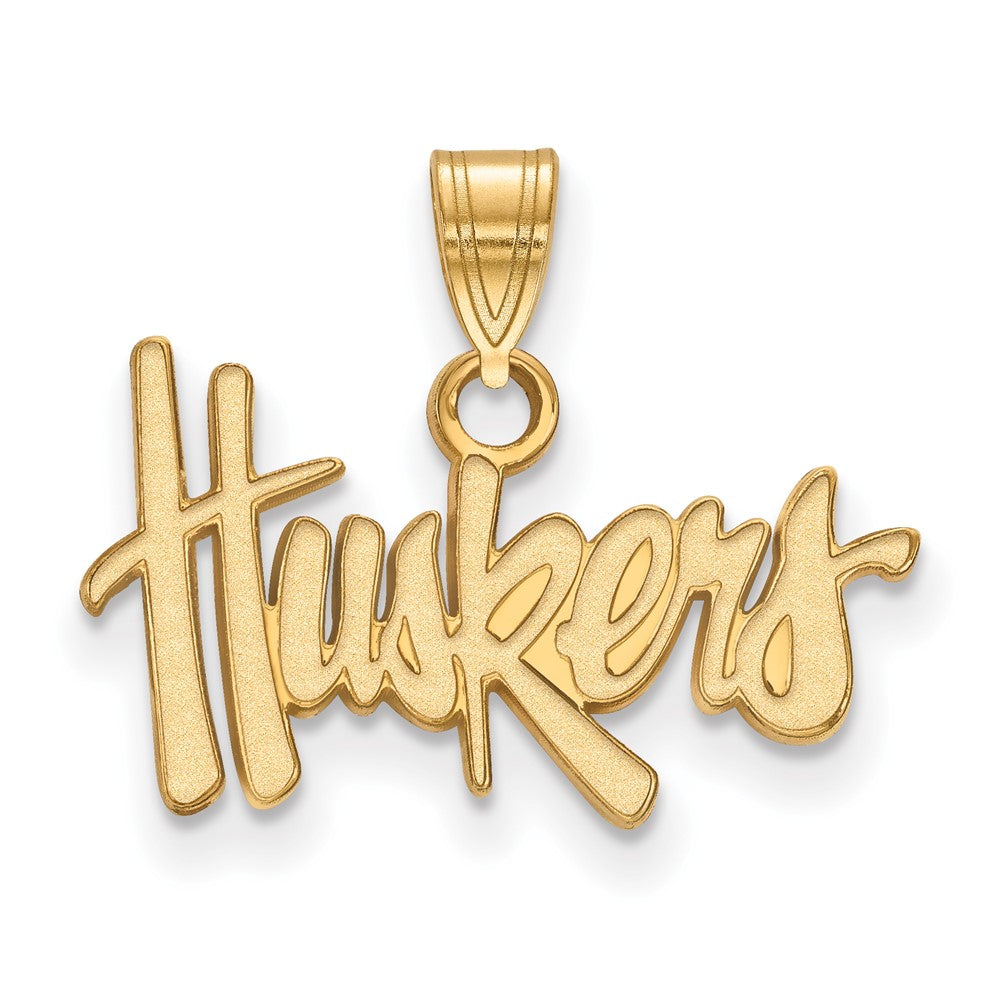 14K Yellow Gold Logoart University Of Nebraska Huskers Small Pendant
