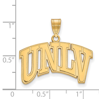 10K Yellow Gold Logoart University Of Nevada Las Vegas U N L V Large Pendant
