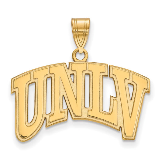 Gold Plated Sterling Silver Logoart University Of Nevada Las Vegas U N L V Large Pendant