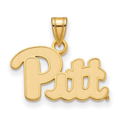 Gold Plated Sterling Silver Logoart University Of Pittsburgh Small Pendant
