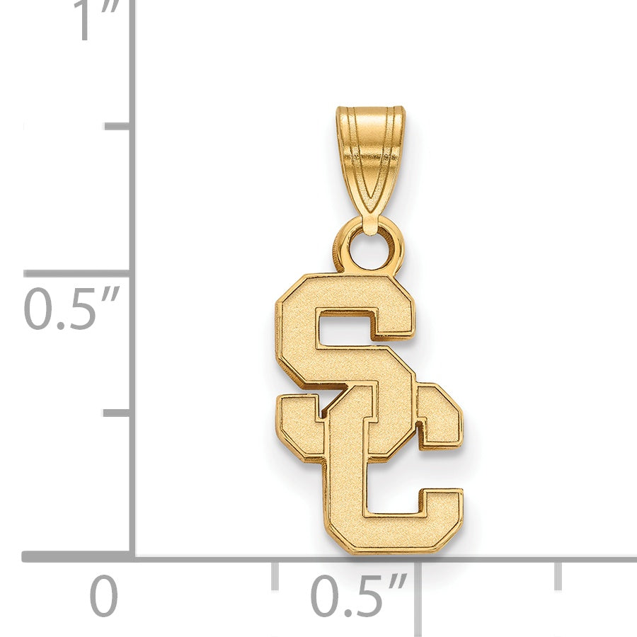 Gold Plated Sterling Silver University Of Southern California S C Small Pendant