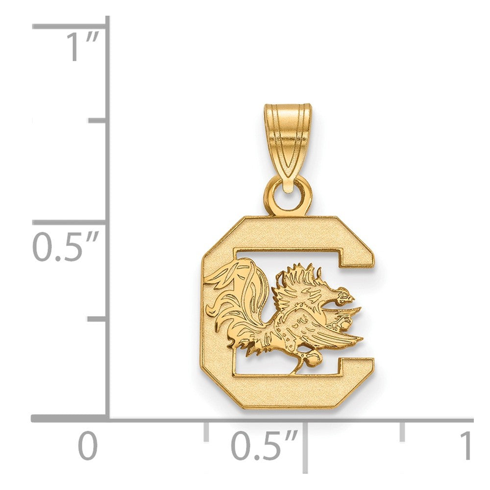 14K Yellow Gold Logoart University Of South Carolina Small Pendant