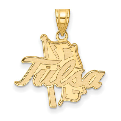 14K Yellow Gold Logoart University Of Tulsa Large Pendant