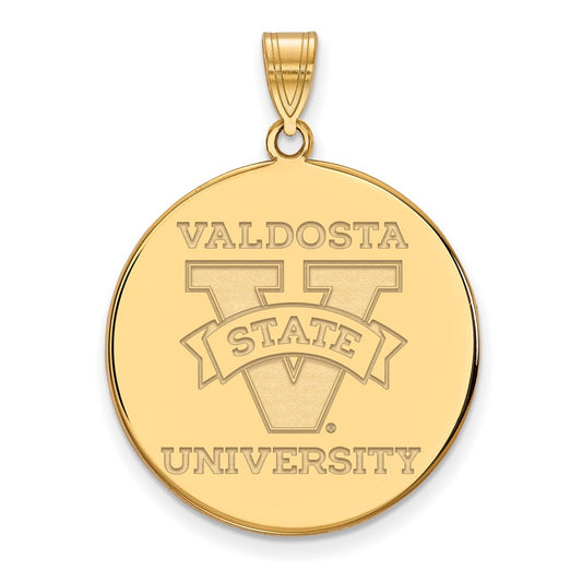 10K Yellow Gold Logoart Valdosta State University Extra Large Disc Pendant