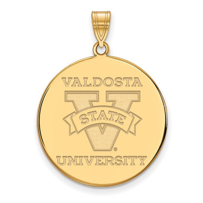14K Yellow Gold Logoart Valdosta State University Extra Large Disc Pendant