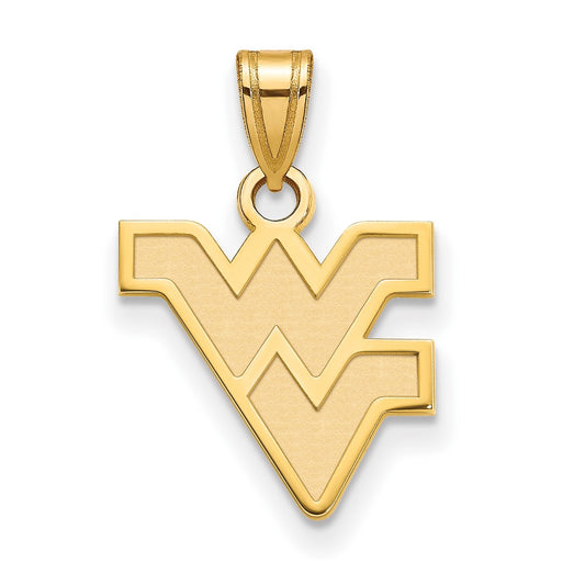 10K Yellow Gold Logoart West Virginia University W V Small Pendant