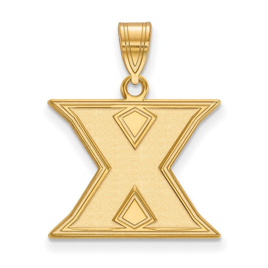 14K Yellow Gold Logoart Xavier University Letter X Medium Pendant