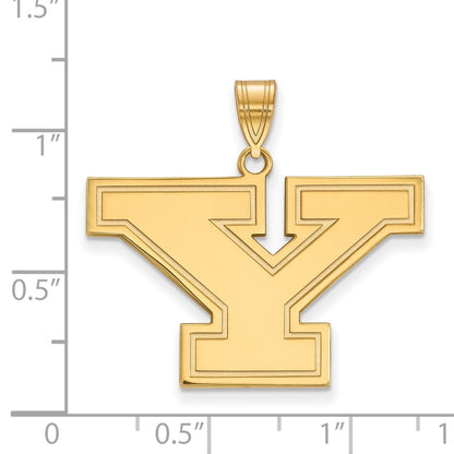 Gold Plated Sterling Silver Logoart Youngstown State University Letter Y Large Pendant