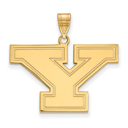 10K Yellow Gold Logoart Youngstown State University Letter Y Large Pendant