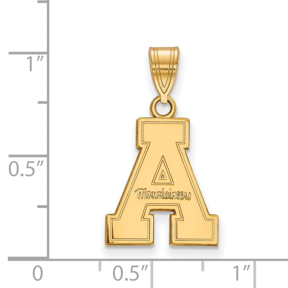14K Yellow Gold Logoart Appalachian State University Medium Pendant