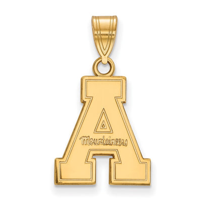 10K Yellow Gold Logoart Appalachian State University Medium Pendant