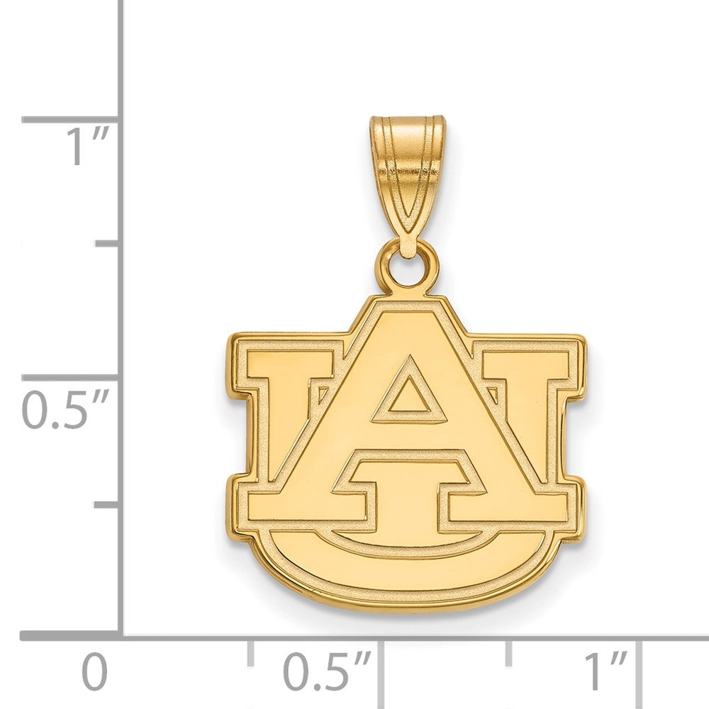 Gold Plated Sterling Silver Logoart Auburn University A U Medium Pendant
